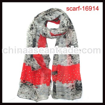 newest fashion long snake print scarf