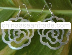 mother of pearl carving earring