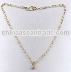 Brass necklace with Pearls
