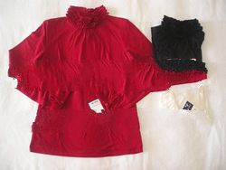 ruffle turtleneck top