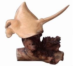 Carved Manta ray fish