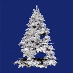 12' PRE-LIT FLOCKED ALASKAN CHRISTMAS TREE CLEAR LIGHTS