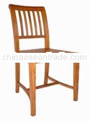 Slatted back side chair