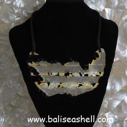 seashell necklace carving mother of pearl gold art