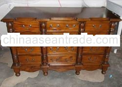 CD-009 12 Drawers Mahogany Wood Antique Chest