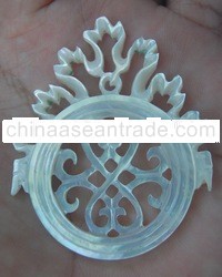 mother of pearl art carving for pendants