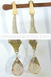 Silver 925 earring with gemstone.