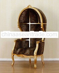 French Furniture - Gold Leaf Canopy Chair 1 Seater