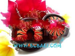 Wooden Earrings Hand painted