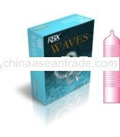 Rbx-Waves-Ribbed Male Latex Condoms