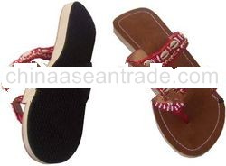 Beautiful Beaded And Shell Slipper