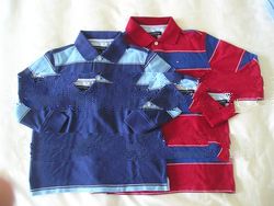 boy long sleeves stripe polo shirts