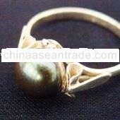 Pearl Silver Ribbon Ring MG-CI-002-CS001