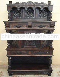 Gothic Sideboard Buffet China Cabinet Hutch