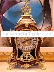 Le Ore Italian Gold-Plated Pendulum Clock In Wood