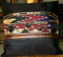 Silk Pillow Cover Decor - Black