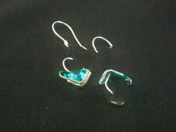 Green Water Earrings