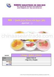 NBI Dadih Soya Fruit with Layer Jelly - Asst 3 (Orange/S'berry/Lychee)
