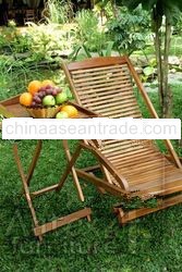 Antique Lounger for Teak Garden and Outdoor Furniture