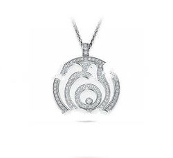 Pendent 18K white gold and diamond F IF 3EX GIA