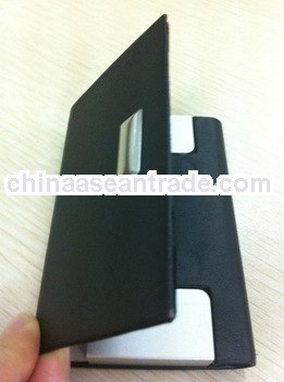 office table business PU leather and metal card holder for promo gifts