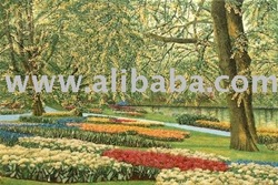 Gems painting made by real gems and jade form 