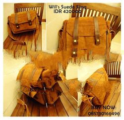 Vintage Leather Bags - Will's Suede Sling