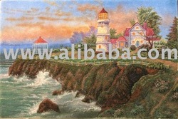 Gems painting made by real gems and jade form