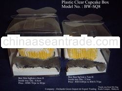 Single Plastic Clear Cupcake Boxes , 