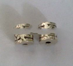 BSFMN19 - Sterling Silver Barrel Bead with Delicate Finished