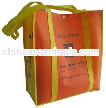 orange non woven shopping bag