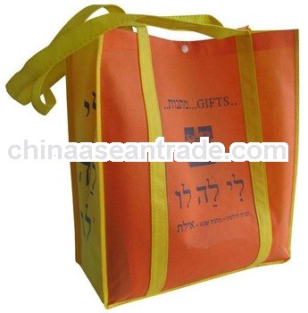 orange non woven shopping bag