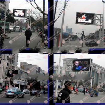 outdoor led screen steel pylon sign