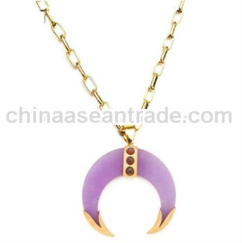 oxhorn charm necklace, collar necklace jewelry,fashion necklace