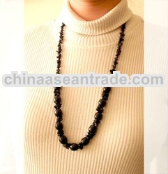 Borneo necklaces, nature agate stones. KA-2-05