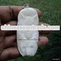 Group of Bears Ox Bone Pendant