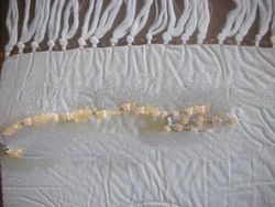 creme stone necklace