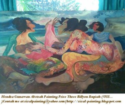 abstrak butterply rizal painting