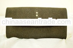 Black Brown sting ray purse
