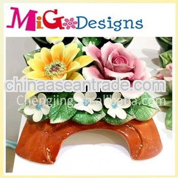 painting decor Ceramic flowers
