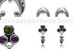 SE527PeAmBt Silver earring