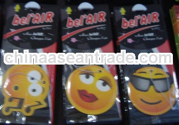 paper car air freshener in tree shape