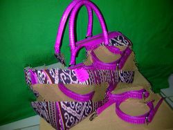 Tenun Timor Handbag /cobra skin handle