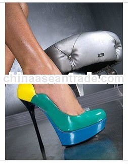 patent leather pump shoes 2012 fashion high heel women shoe