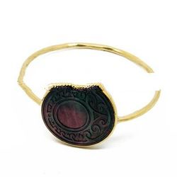 shell bangle brass