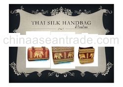 A Thai Authentic Silk Handbag 05, Thai product, Made in Thailand, Handmade Handicraft Production, Qu
