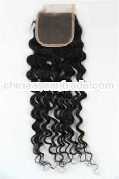 perfect 100% human hair lace closure bleached knots