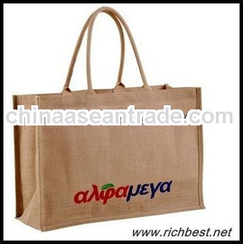 personalized foldable burlap shopping tote bags