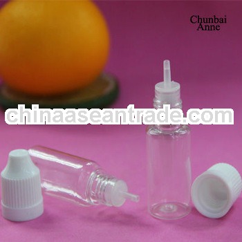 pet 10ml empty plastic bottle with childproof cap TUV/SGS certificate