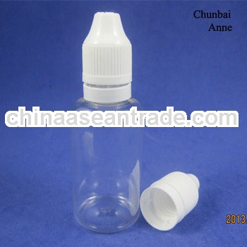 pet 1 oz dropper bottle with long tip child proof caps tamper ring TUV/SGS certificate